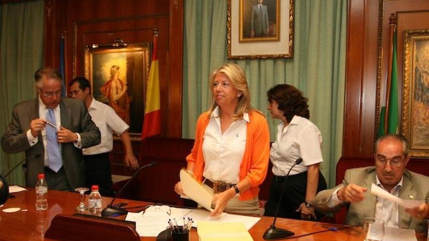 La exalcaldesa de Marbella Ángeles Muñoz, durante un pleno en Marbella.