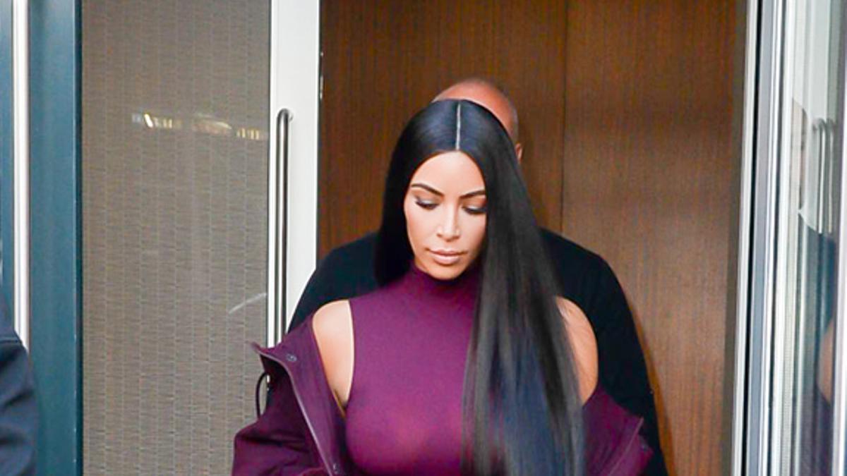 El look de Kim Kardashian en el desfile de Kanye West
