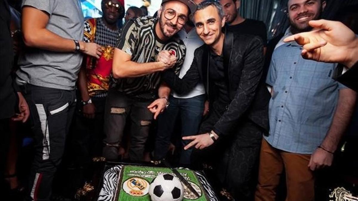 Fiesta de cumpleaños de Benzema en el Cavalli Club de Dubai