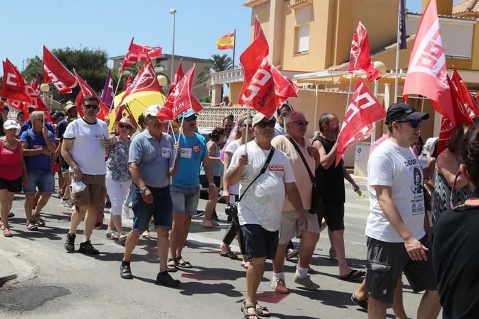 Protesta del sector de la hostelería en La Manga