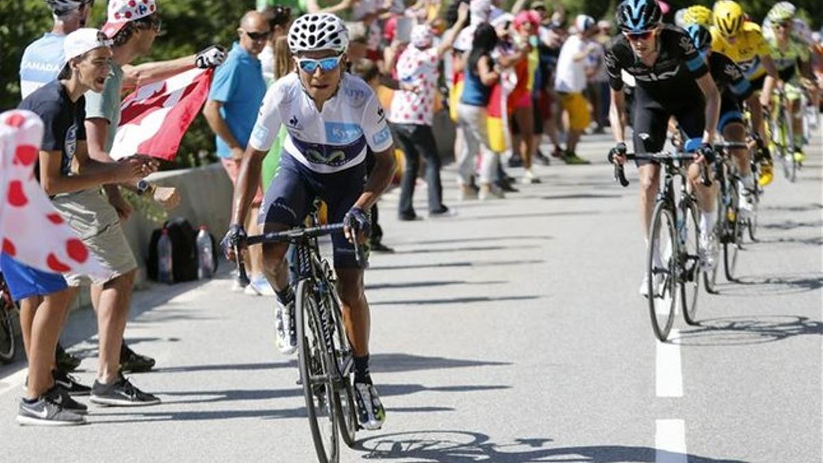 Nairo Quintana en Alpe d'Huez