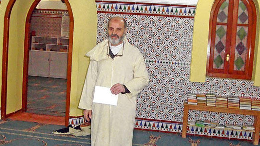 Juan Peralta, responsable de la mezquita de Pere Garau, ayer en el templo.