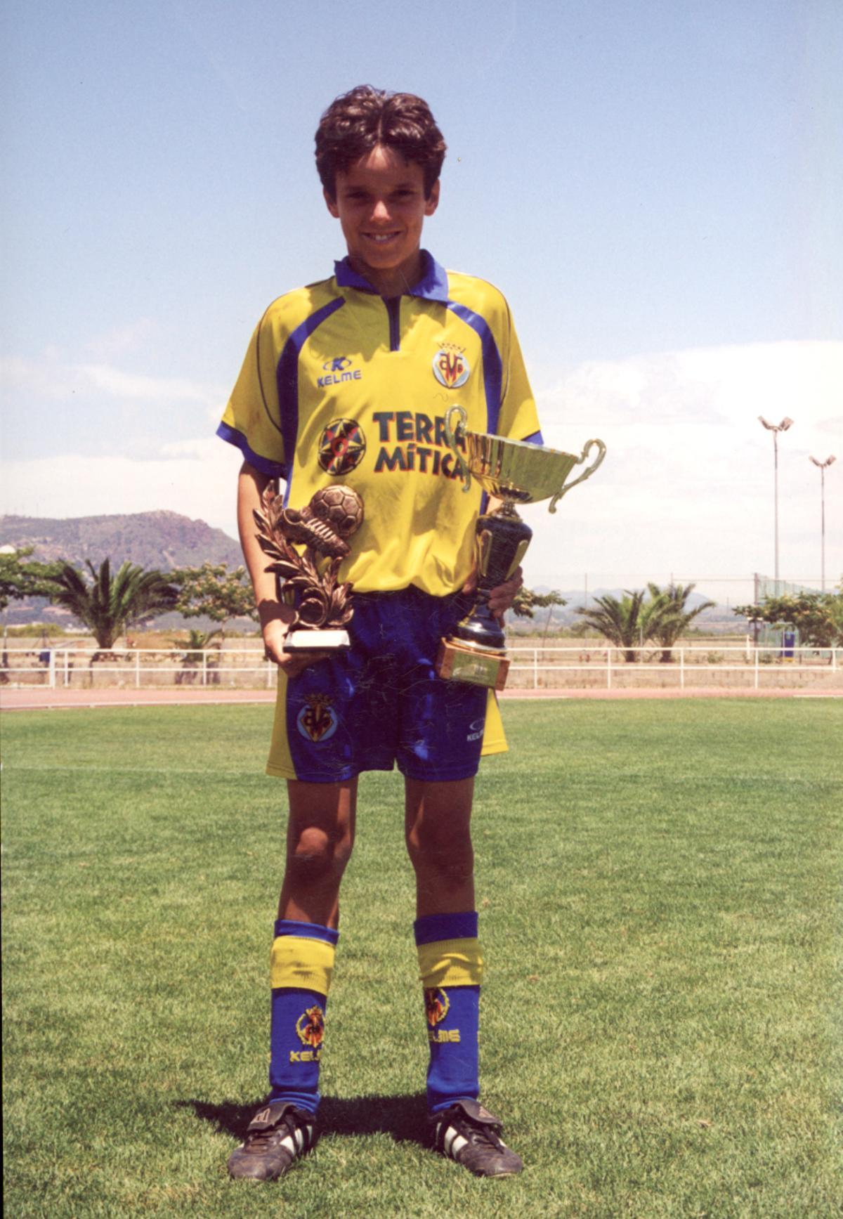 Roberto Bautista, en la cantera del Villarreal CF.