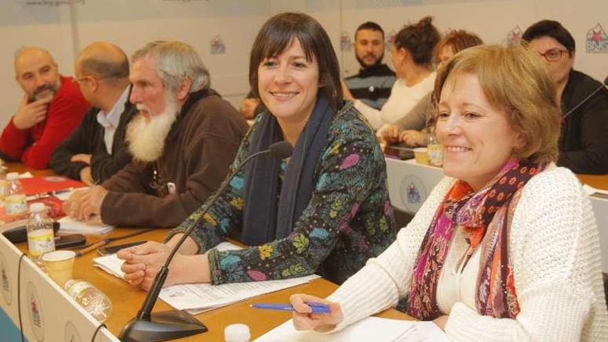 Ana Pontón, en el centro, durante la Executiva Nacional del BNG.