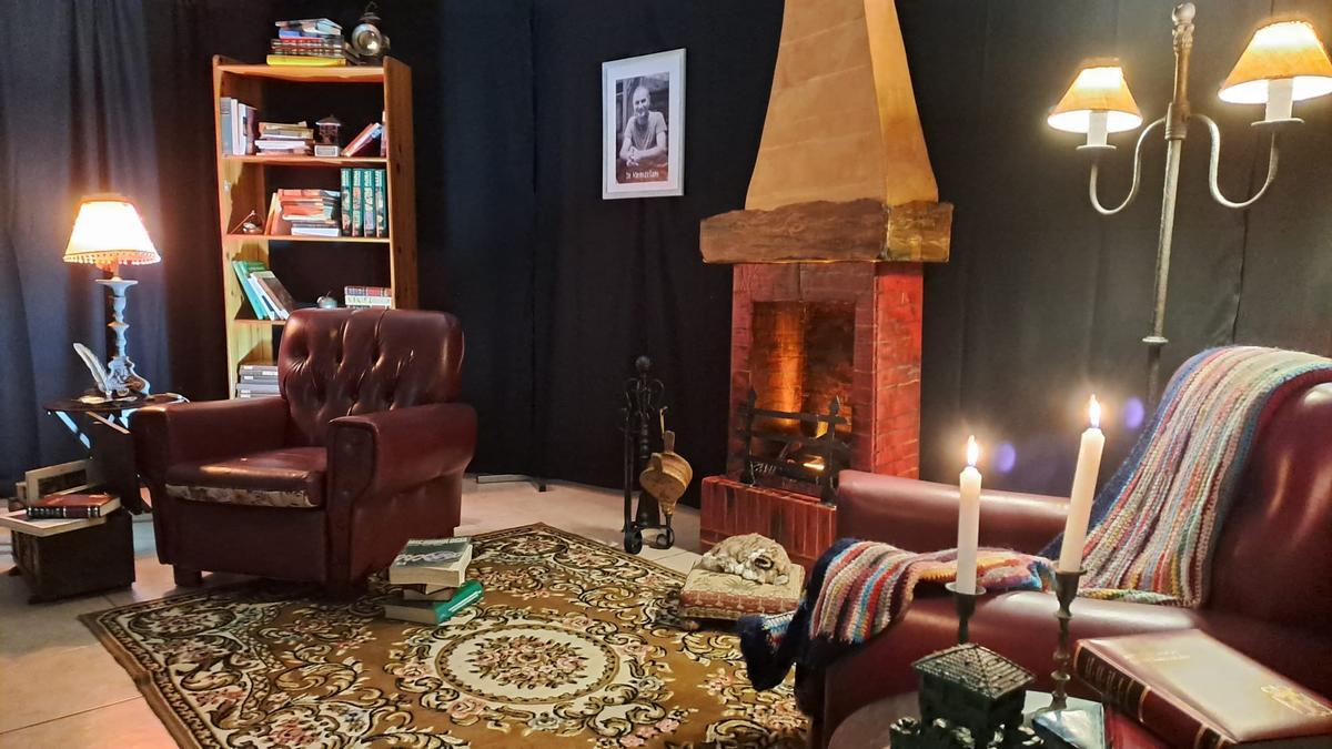 Escenario recreado por miembros del colectivo para las jornadas dedicadas a la poesía.