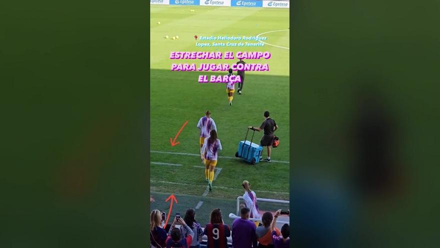 El recurso de la UD Costa Adeje Tenerife para 'apretar' al FC Barcelona: hizo el terreno de juego más pequeño