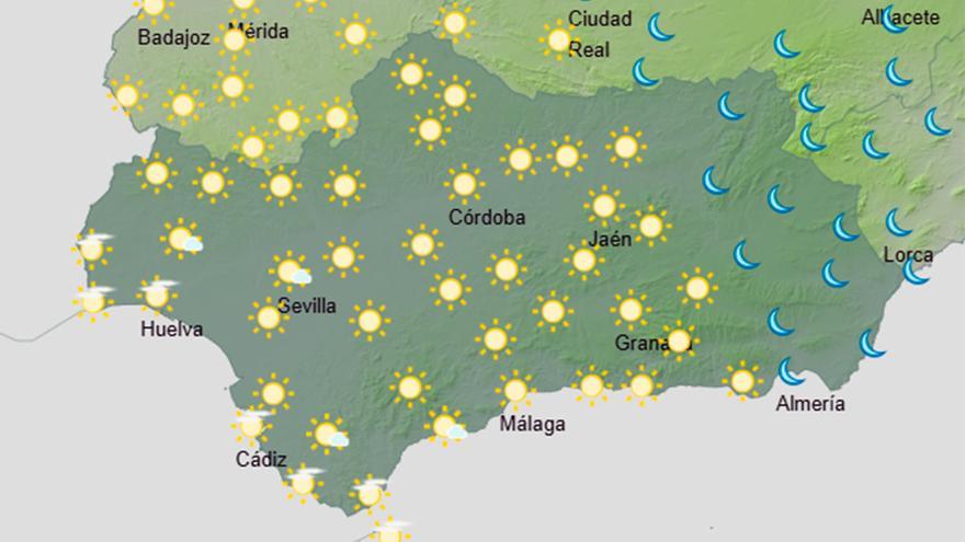 Nochebuena con alerta amarilla en una provincia andaluza y temperaturas de hasta -3ºC