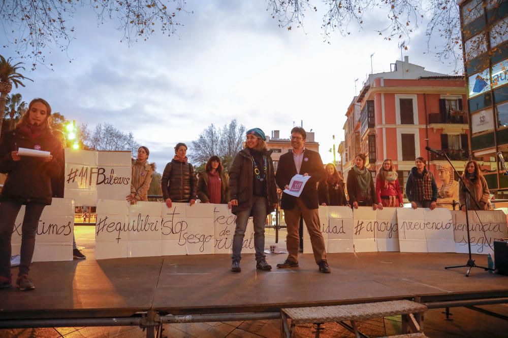 Manifestación de la plataforma 11FBalears de mujeres científicas