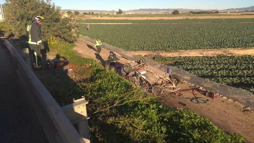 Tres heridos graves en un accidente en El Jimenado, Torre Pacheco