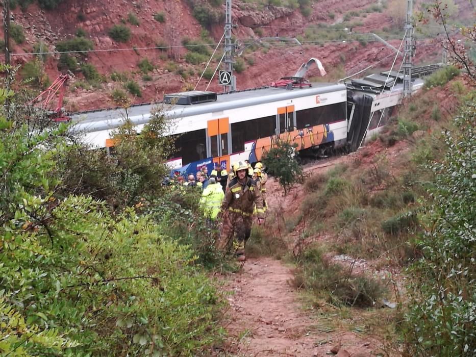 Descarrilament d'un tren a Vacarisses