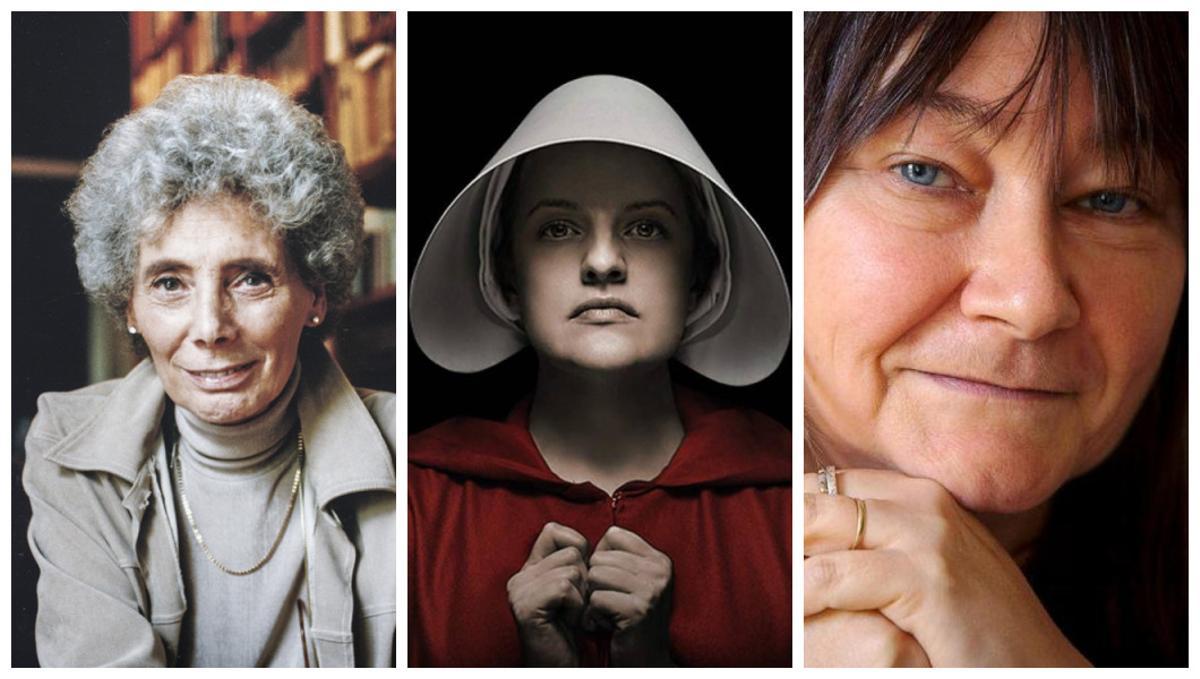 La escritora belga Jacqueline Harpman, la adaptación de HBO de 'El cuento de la criada' y la escritora Ali Smith.