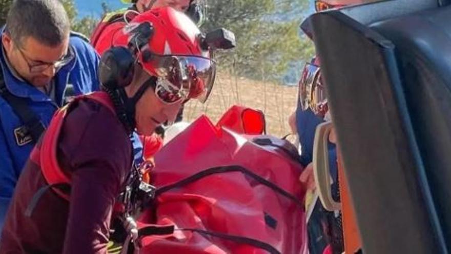 Herido un cazador tras dispararse accidentalmente al caer por un terraplén en la Sierra de Bernia
