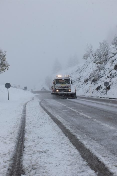 Nieve en el puerto de Pajares