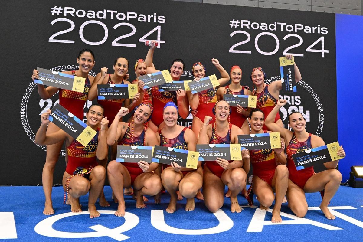 La selección españa celebra su billete a los Juegos Olímpicos de París tras una nueva final de un Mundial