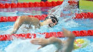 La estadounidense Katie Ledecky, en una competición