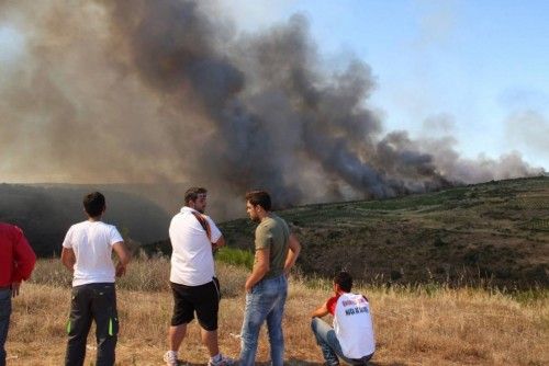 Un incendio arrasa parte de los Arribes en Villalcampo