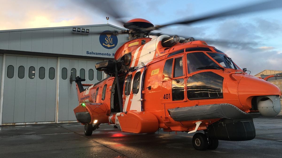 Un helicóptero de Salvamento Marítimo en una imagen de archivo.