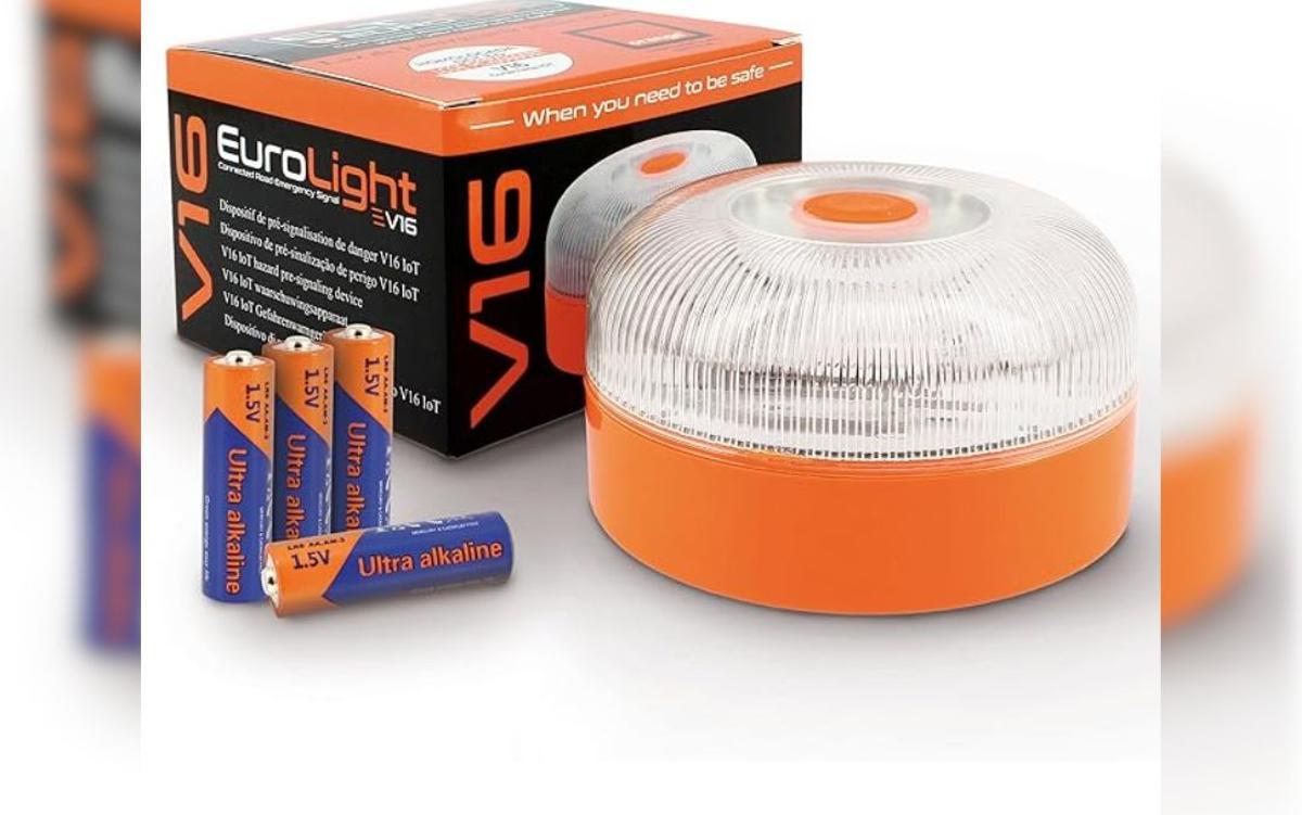 Anuncio de las balizas V16 en Amazon