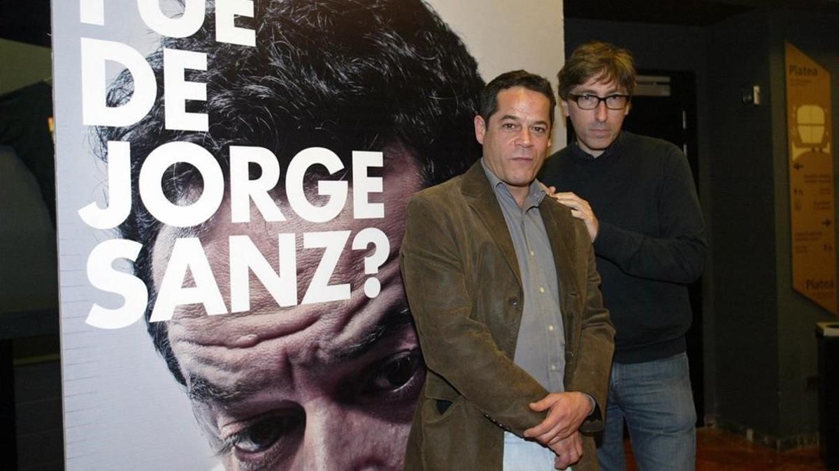 Jorge Sanz y David Trueba, durante la presentación del documental sobre la vida del actor.