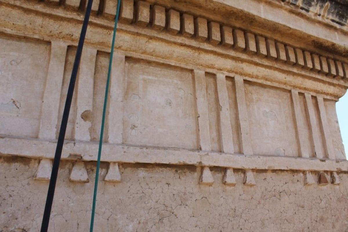 Detalls del campanar de la Col·legiata de Gandia