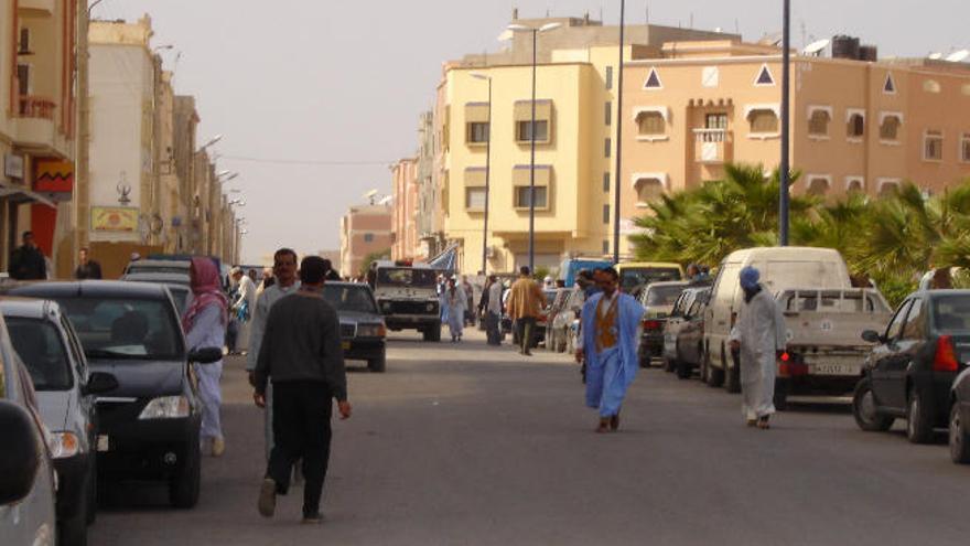 Una calle de la ciudad de Dajla, en el Sáhara Occidental.