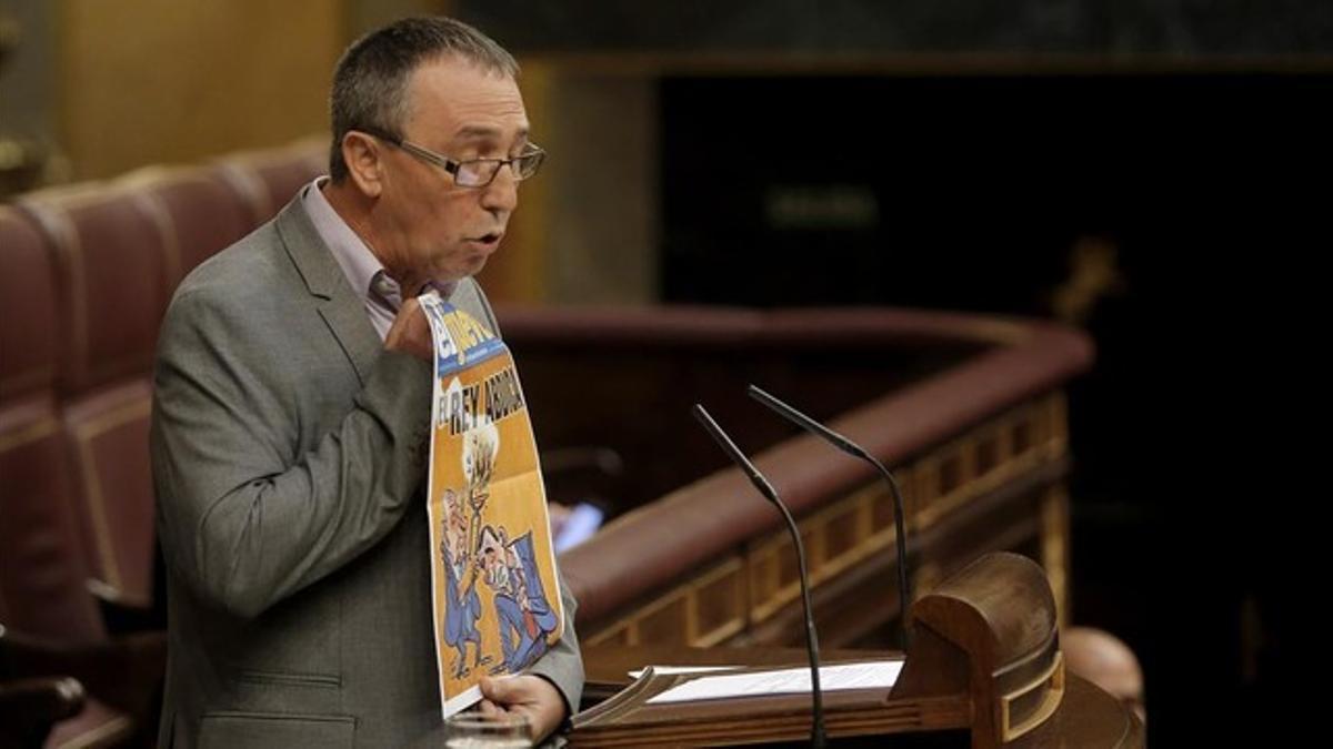 El diputado de Compromís en el Congreso, Joan Baldoví, en un pleno de la Cámara baja.