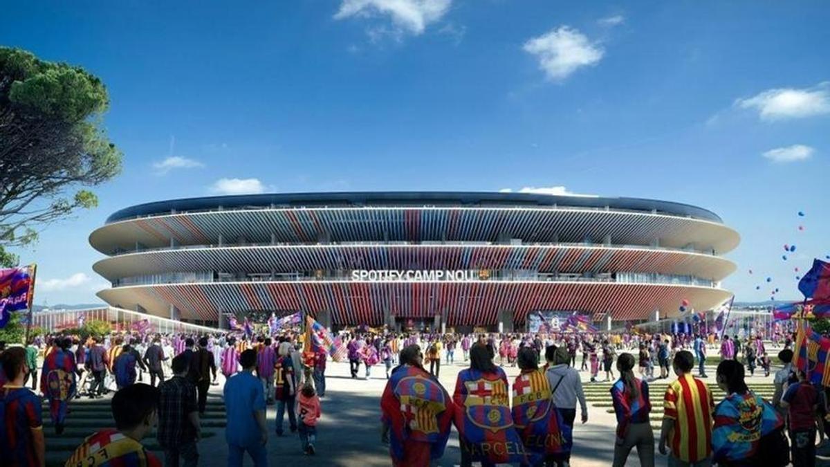 Futuro aspecto del Camp Nou.