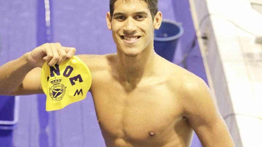El olímpico Hugo González tras nadar una de las pruebas.