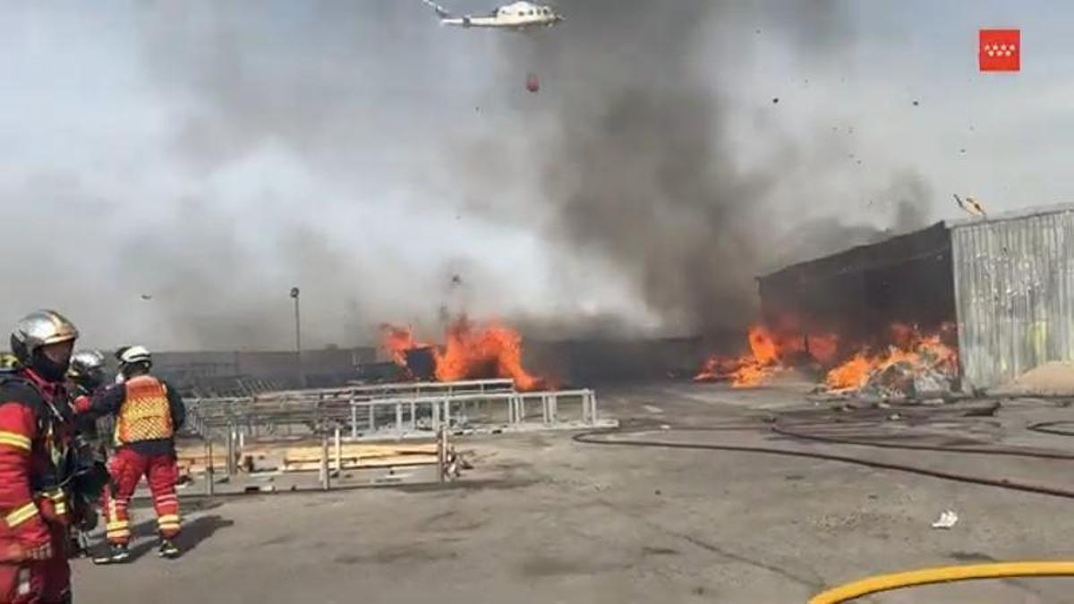 Incendio en una nave de extrusión de aluminio en Ciempozuelos