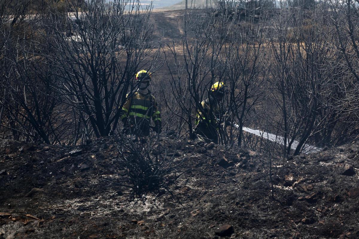 En imágenes | Así trabaja el operativo de extinción en el quinto día de incendio en las Cinco Villas