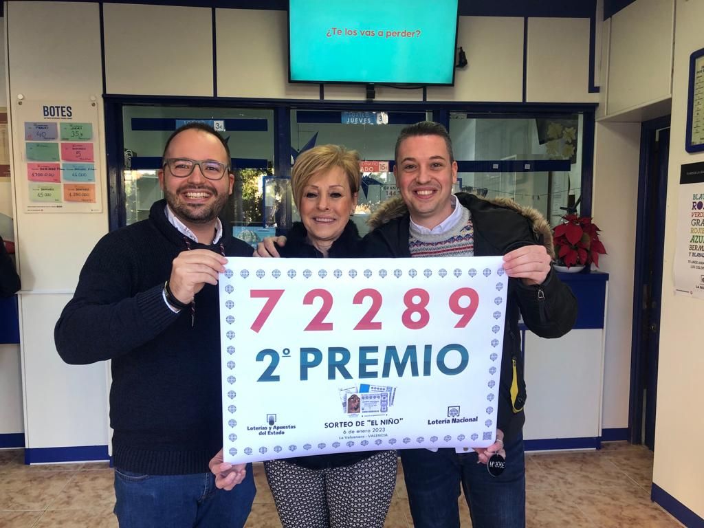 El tercer premio de la Lotería del Niño deja casi 5 millones de euros en Alzira