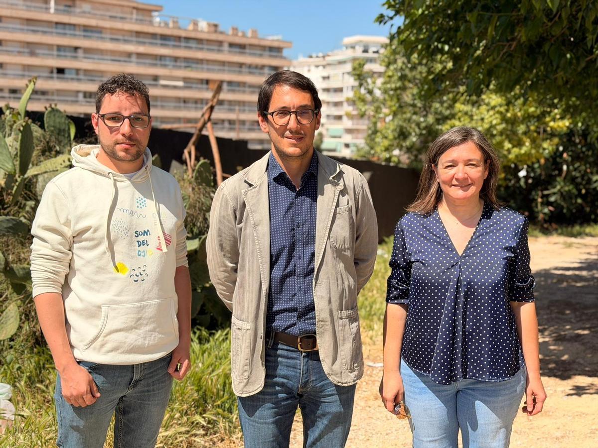 Pepe Martínez, Iago Negueruela y Mercedes Garrido, este lunes en es Jonquet.