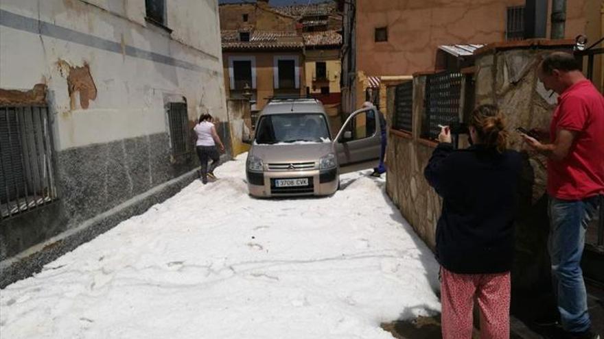 Las tormentas de granizo causan graves daños en la ribera del Jalón