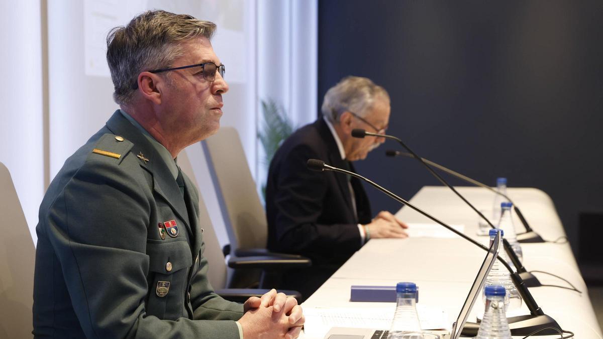 Antonio Benítez Roldán, durante la charla.