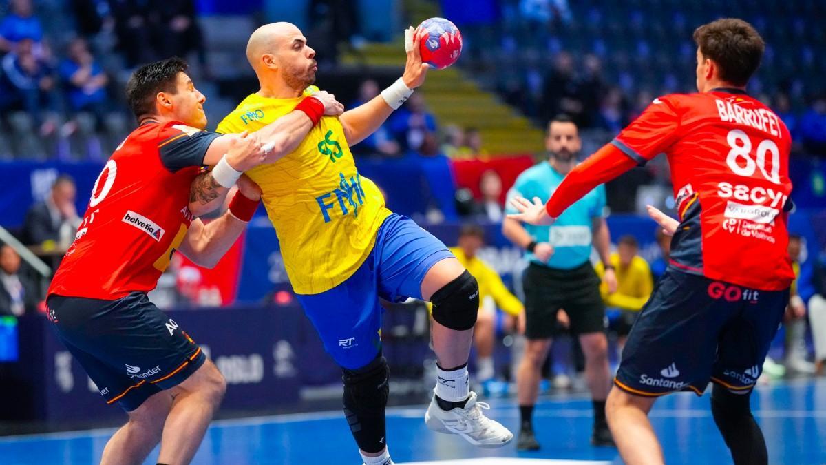 Acción del encuentro entre España y Brasil