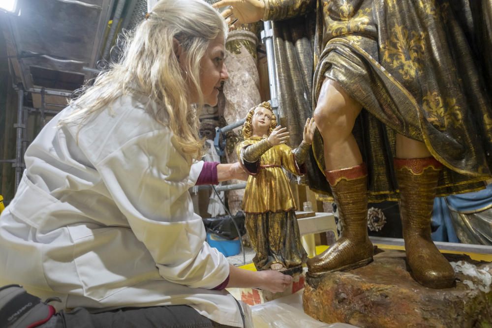 El Bisbat restaura el retablo mayor de Alaró