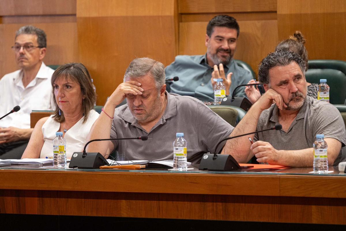 La portavoz del PSOE, Lola Ranera, durante el pleno.