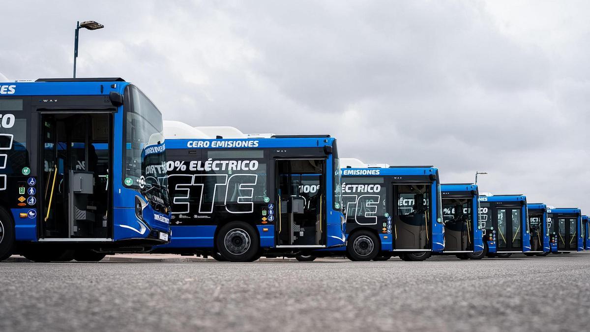 Autobuses eléctricos de la EMT.