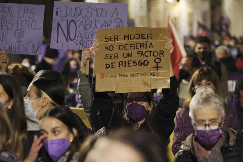 Marcha solidaria en La Laguna por el Día de la Violencia contra la Mujer