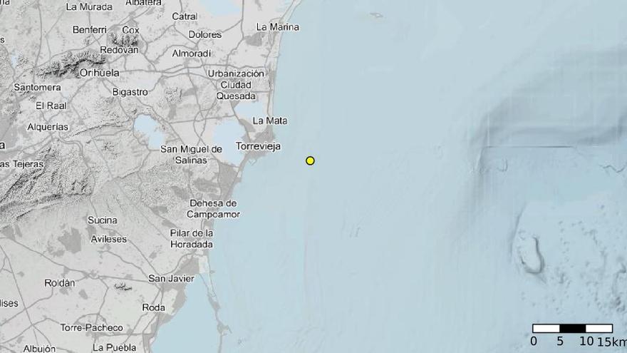 La costa de Torrevieja registra un nuevo terremoto leve