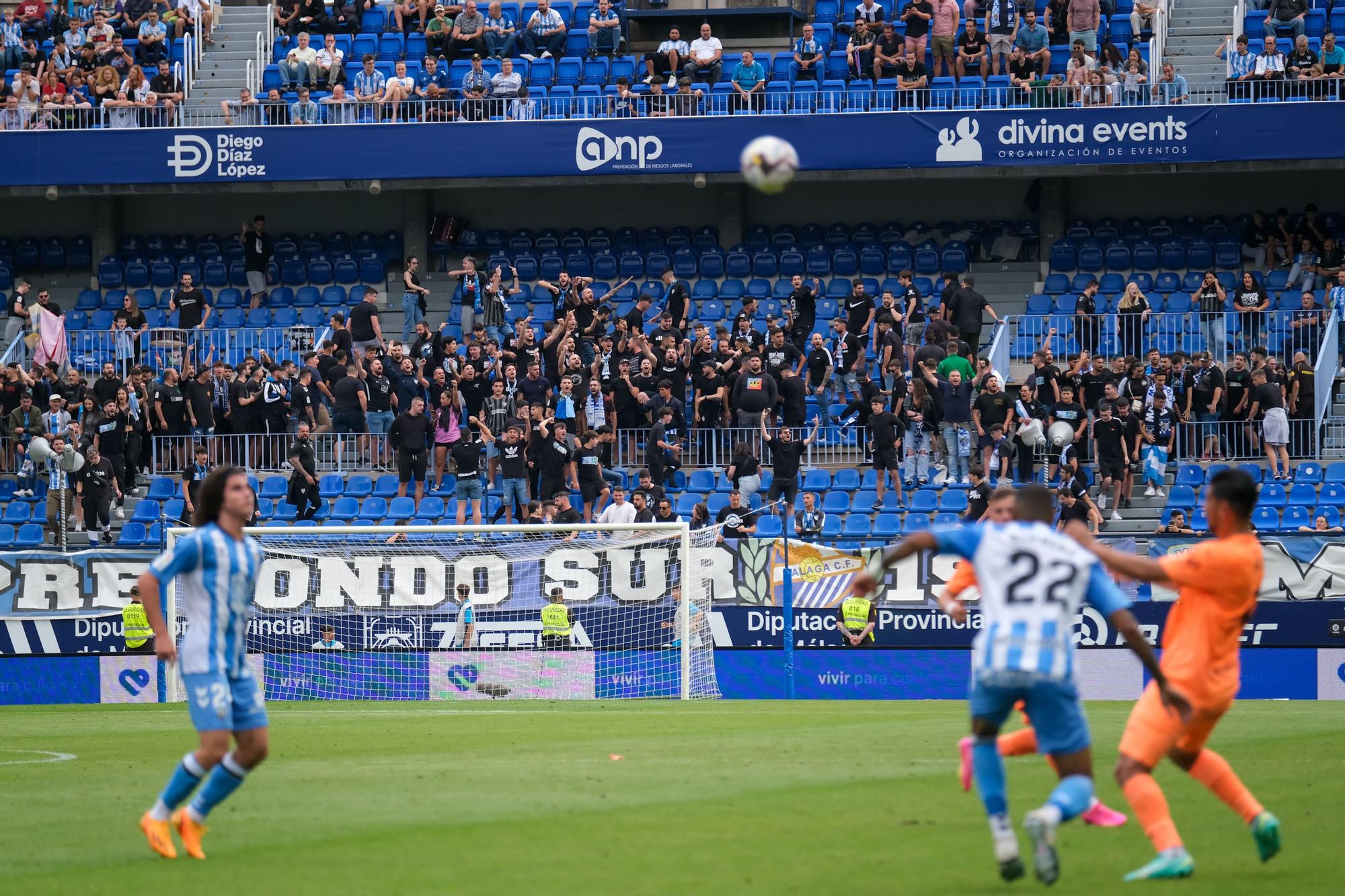 El Málaga CF - UD Ibiza, último partido de la Liga 22/23, en imágenes