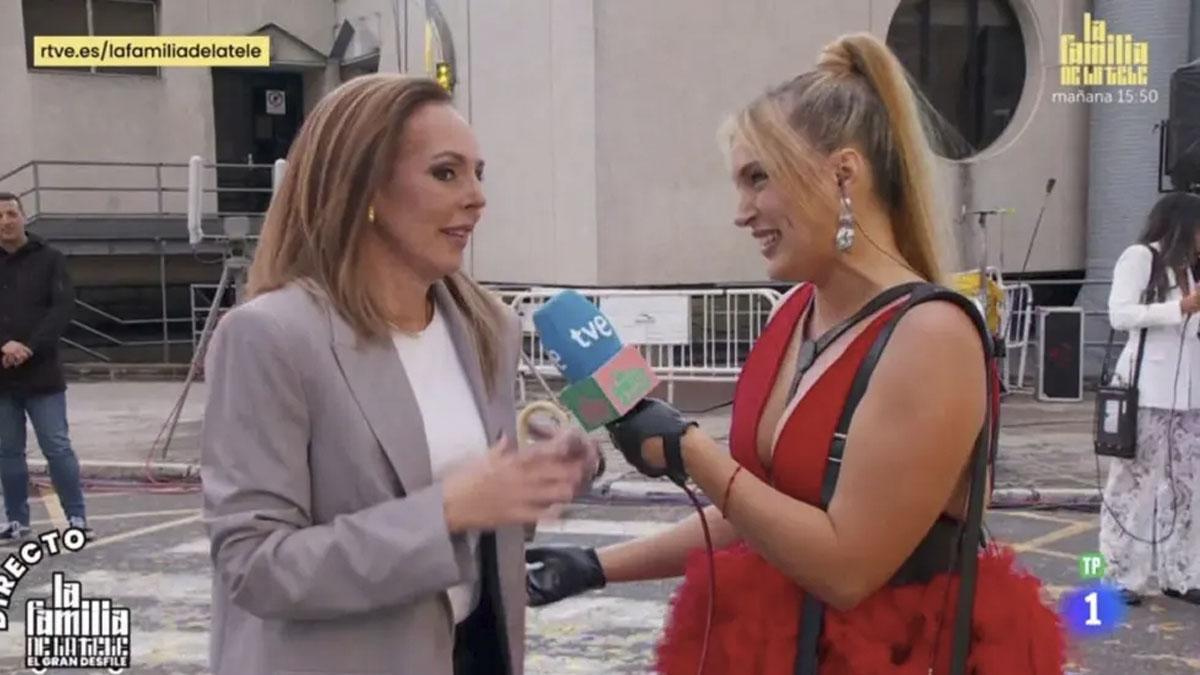Rocío Carrasco y Marta Riesco en 'La familia de la tele'