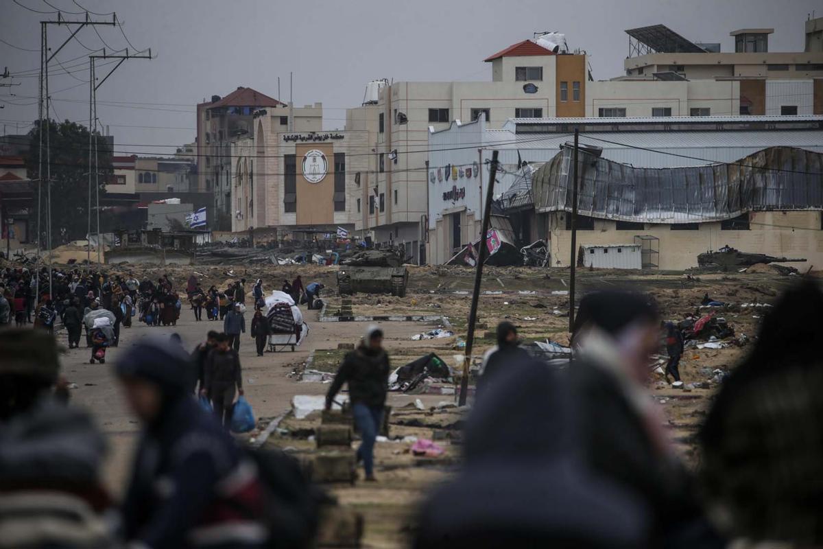 Éxodo palestino, de Khan Yunis a  Rafah
