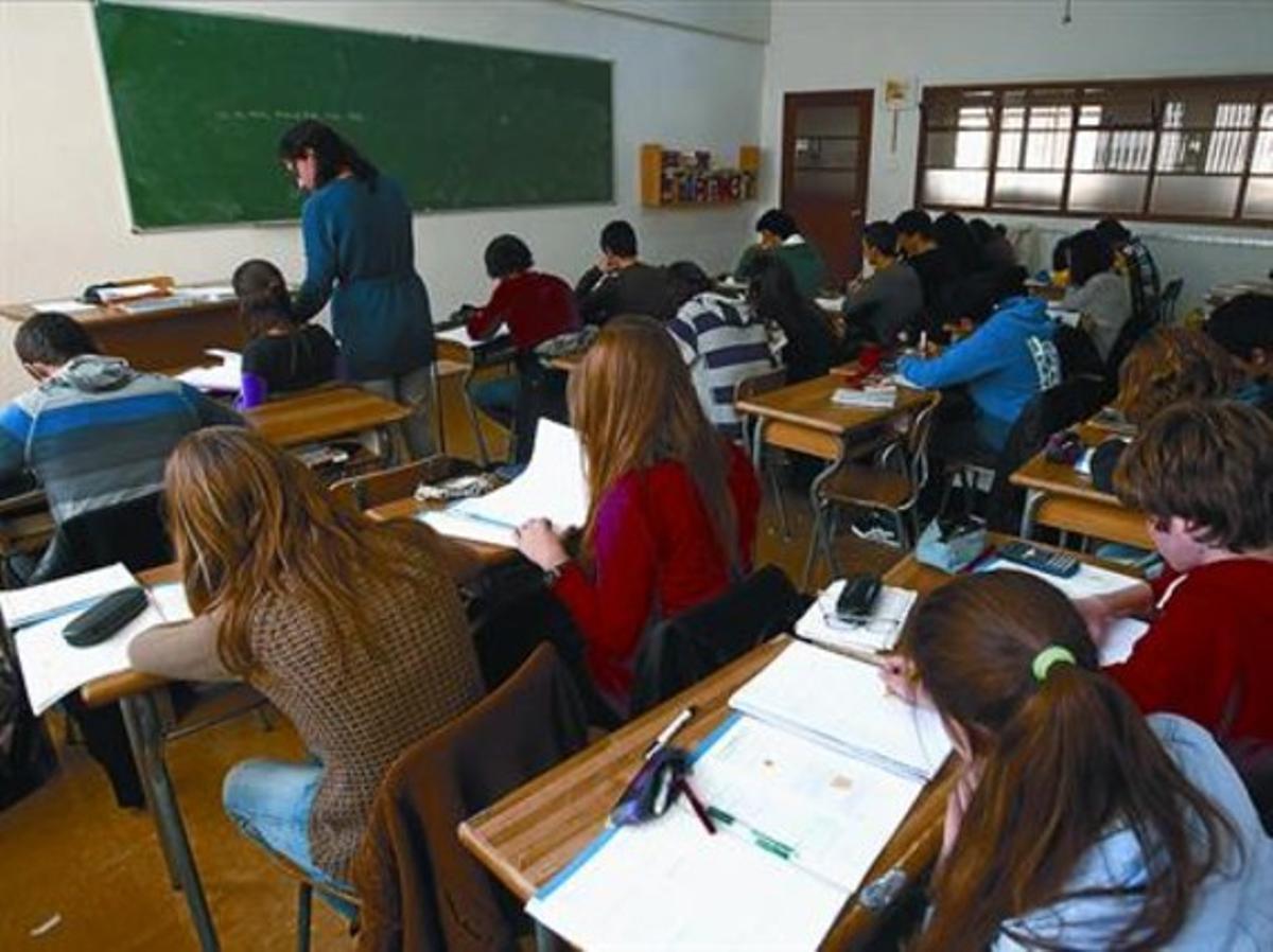 Adolescents 8 Aula de quart curs d’ESO d’un institut de Barcelona.