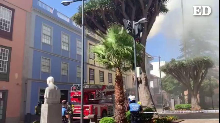 Incendio en el Ateneo de La Laguna