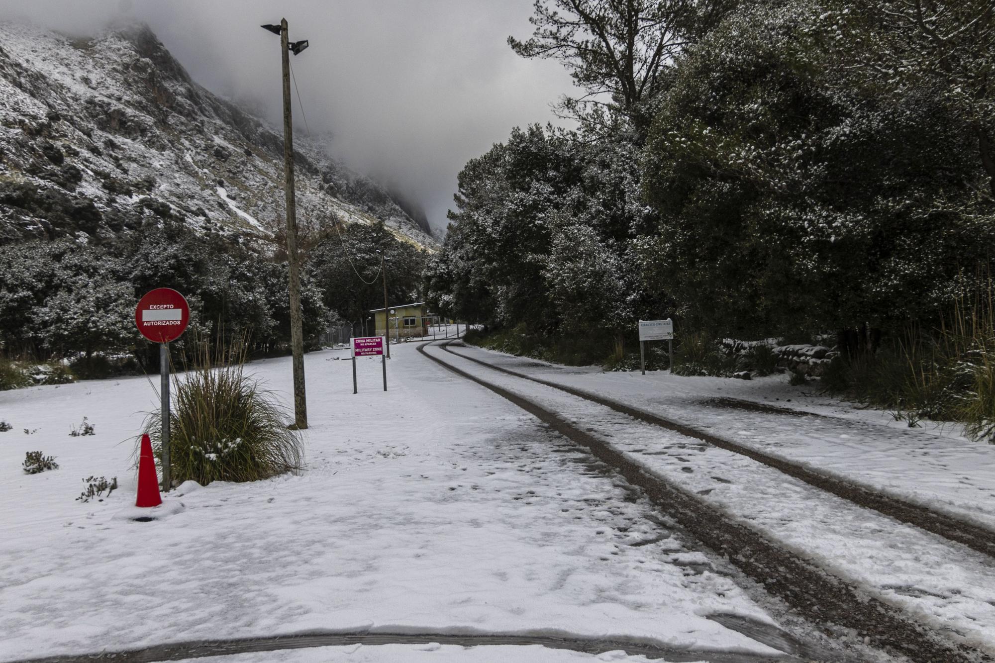 Schnee in der Serra de Tramuntana auf Mallorca (23.1.2023)