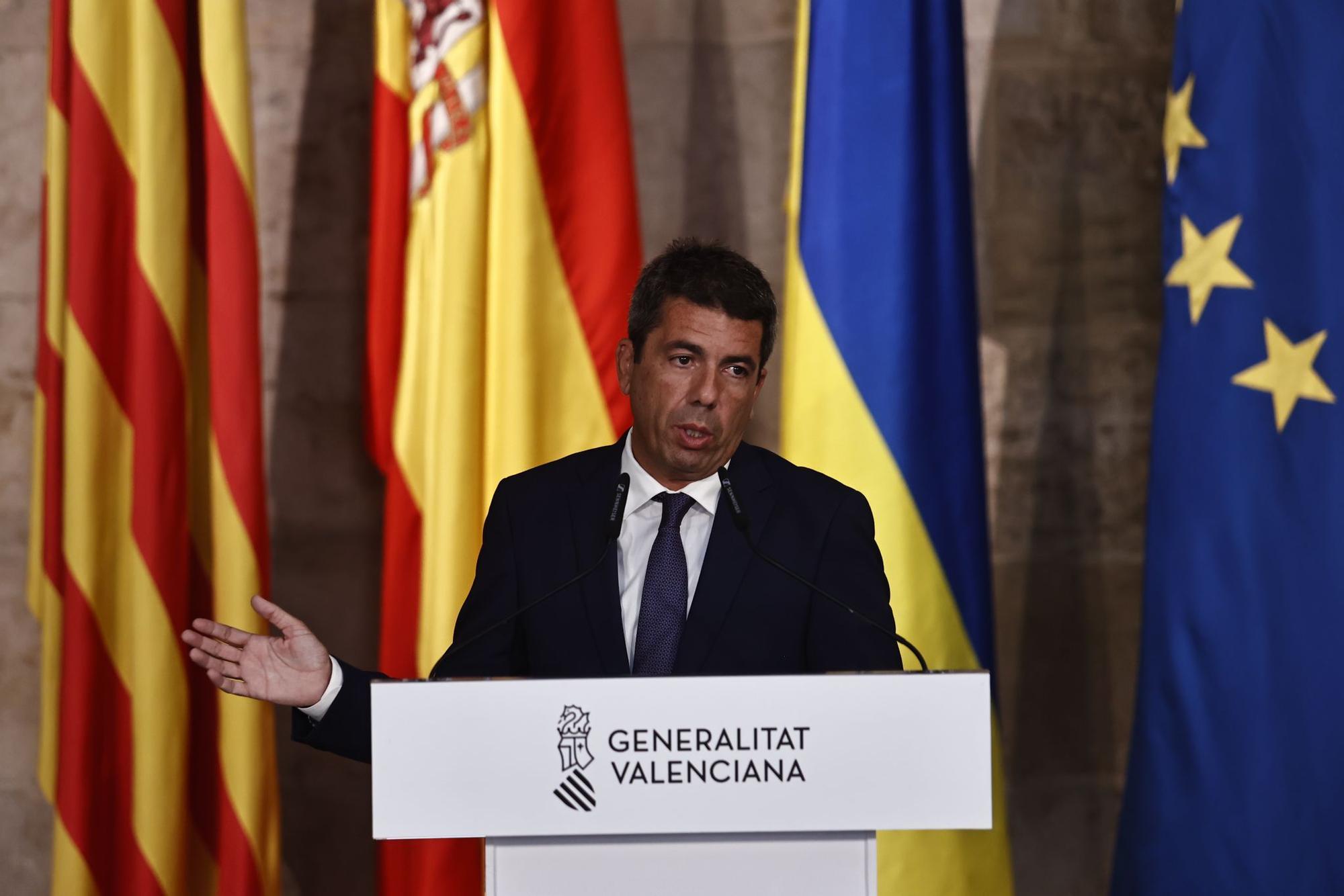 Comparecencia de Carlos Mazón desde el Palau de la Generalitat
