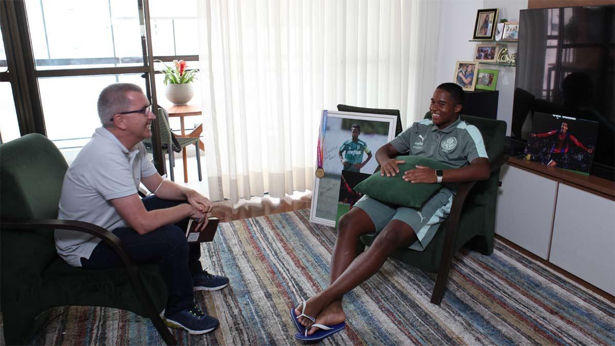 Endrick abrió las puertas de su casa, en Sao Paulo, a SPORT