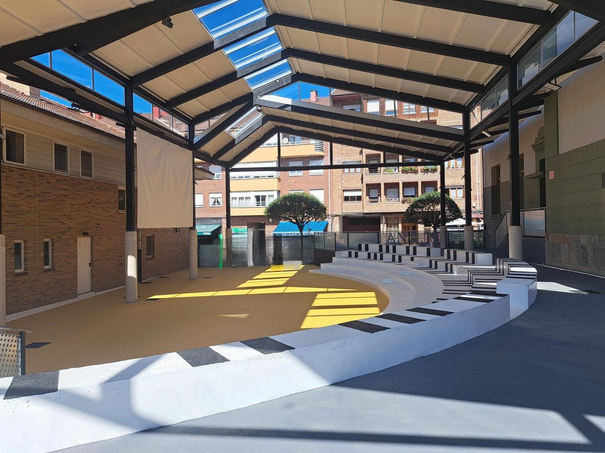 Plaza García Dory tras su renovación .