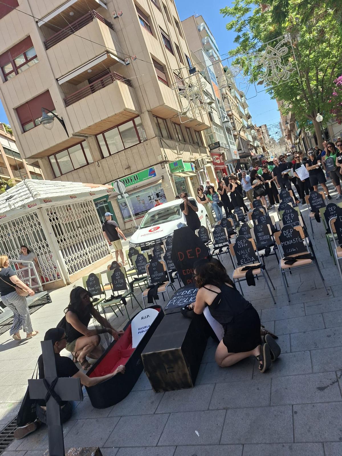 Preparativos de la "performance"